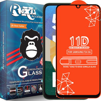 Roxel Edge To Edge Tempered Glass for Samsung F34 5G(Pack of 1)