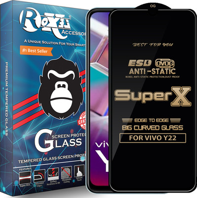 Roxel Edge To Edge Tempered Glass for VIVO Y22(Pack of 1)