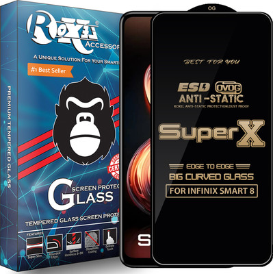 Roxel Edge To Edge Tempered Glass for INFINIX SMART 8(Pack of 1)