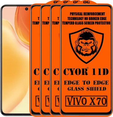 CYOR Edge To Edge Tempered Glass for VIVO X70(Pack of 4)
