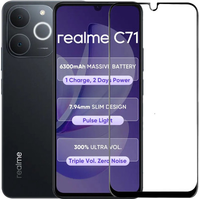 SNMART Edge To Edge Tempered Glass for Realme C71(Pack of 1)
