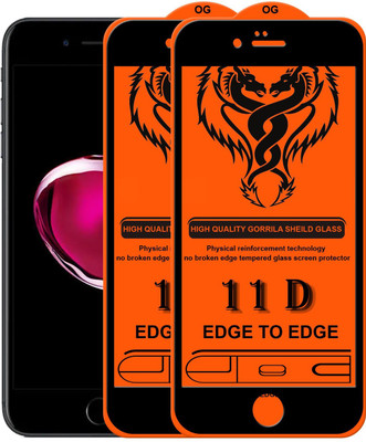 Forego Edge To Edge Tempered Glass for Apple iPhone 8 Plus(Pack of 2)