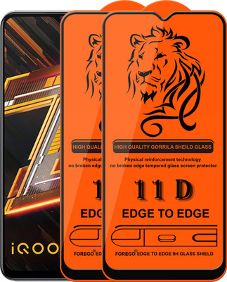Forego Edge To Edge Tempered Glass for iQOO Z3 5G(Pack of 2)