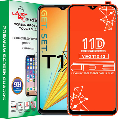 Laxdom Edge To Edge Tempered Glass for VIVO T1X 4G(Pack of 1)