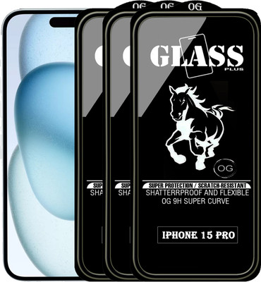 PFOAM Edge To Edge Tempered Glass for APPLE IPHONE 15 PRO(Pack of 3)