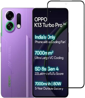 AKSHUD Edge To Edge Tempered Glass for OPPO K13 Turbo Pro 5G, oppo K13 Turbo Pro 5G, OPPO K13 Turbo Pro(Pack of 1)