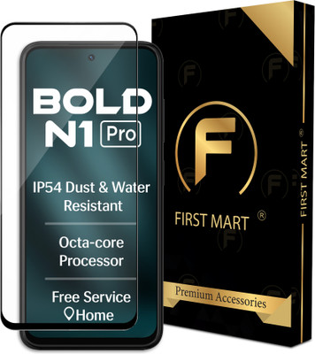 FIRST MART Edge To Edge Tempered Glass for Lava Bold N1, Lava N1(Pack of 1)