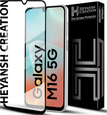 HEYANSH CREATION Edge To Edge Tempered Glass for Samsung Galaxy M16 5G, Samsung Galaxy M16(Pack of 1)