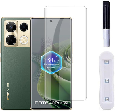 Gorilla Cases Edge To Edge Tempered Glass for Infinix Note 40 Pro 5G, Infinix Note 40 Pro 5G (Premium Technology UV Glass With Installation Kit , Cable Protector)(Pack of 1)