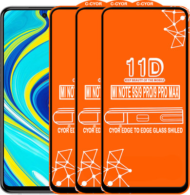 CYOR Edge To Edge Tempered Glass for REDMI NOTE 9 PRO MAX(Pack of 3)