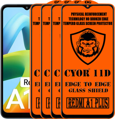 CYOR Edge To Edge Tempered Glass for REDMI A1 PLUS(Pack of 4)