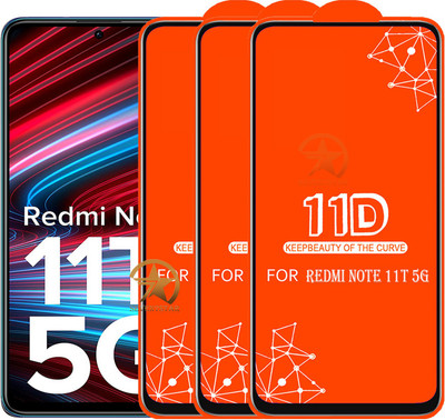 SEVEN7STAR Edge To Edge Tempered Glass for Redmi Note 11T 5G(Pack of 3)