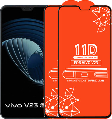 Qyist Edge To Edge Tempered Glass for Vivo V23(Pack of 2)