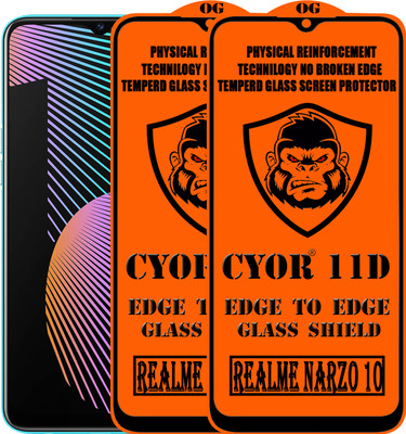 CYOR Edge To Edge Tempered Glass for REALME NARZO 10(Pack of 2)