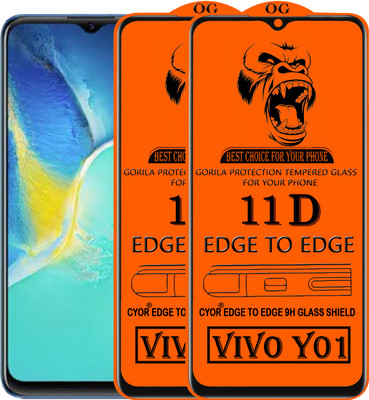 CYOR Edge To Edge Tempered Glass for VIVO Y01(Pack of 2)