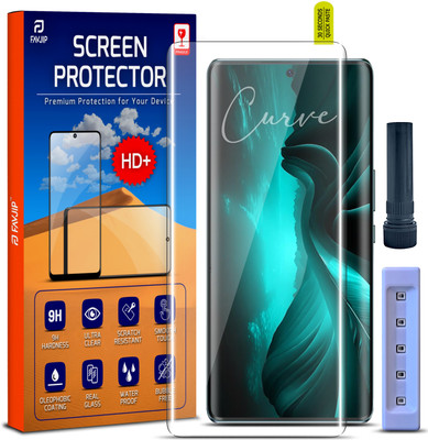 FAVJIP Edge To Edge Tempered Glass for LAVA Blaze Curve 5G, LAVA Blaze Curve, 3D Curved UV Liquide Glue Screen Protector Guard with All in One Installation Kit(Pack of 1)