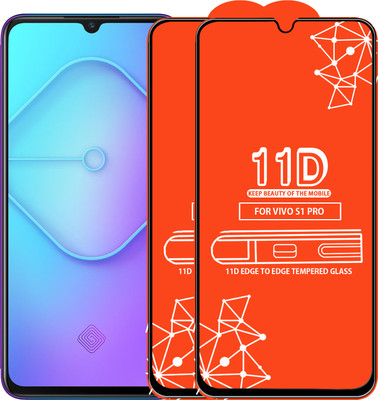 Roxel Edge To Edge Tempered Glass for Vivo S1 Pro(Pack of 2)