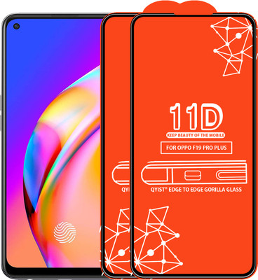 Qyist Edge To Edge Tempered Glass for Oppo F19 Pro Plus(Pack of 2)