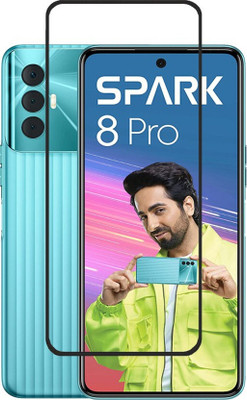 SRT Edge To Edge Tempered Glass for Tecno Spark 8 Pro(Pack of 1)
