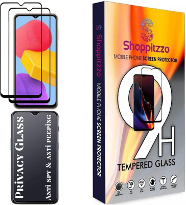 Shoppitzzo Edge To Edge Tempered Glass for SAMSUNG Galaxy M02,M02s,F02,F02s/*Privacy-Anti Spy*Tempered Glass/Full Screen Coverage-Edge to Edge/9H(Pack of 2)