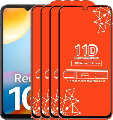 Roxel Edge To Edge Tempered Glass for Redmi 10 Power(Pack of 4)
