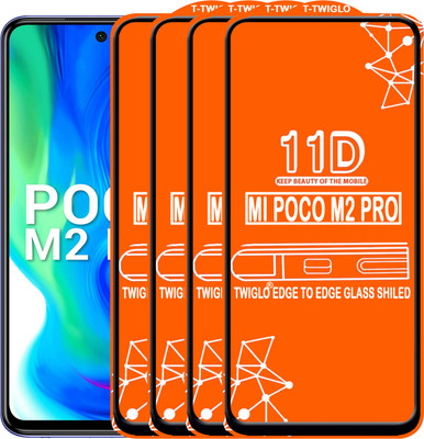 TWIGLO Edge To Edge Tempered Glass for REDMI POCO M2 PRO(Pack of 4)