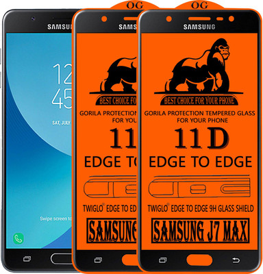 TWIGLO Edge To Edge Tempered Glass for Samsung Galaxy J7 Max(Pack of 2)