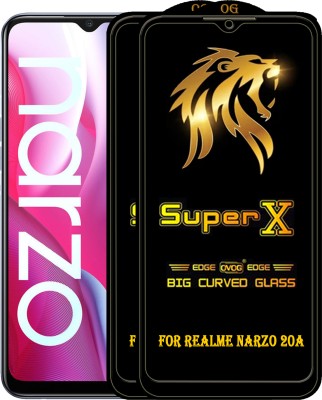 PFOAM Edge To Edge Tempered Glass for REALME NARZO 20A(Pack of 2)