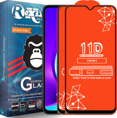 Roxel Edge To Edge Tempered Glass for Redmi 9(Pack of 2)