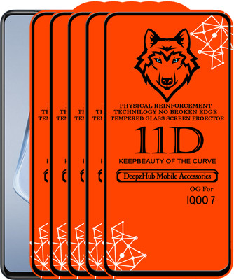 DeepzHub Edge To Edge Tempered Glass for IQOO 7(Pack of 5)