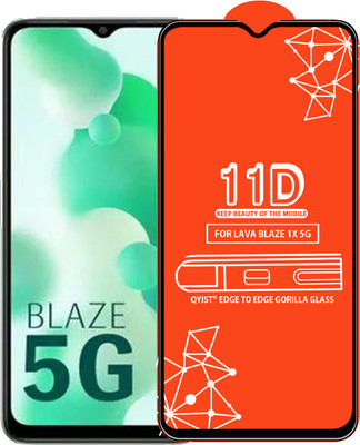 Qyist Edge To Edge Tempered Glass for LAVA BLAZE 1X 5G(Pack of 1)