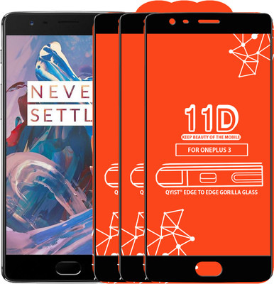Qyist Edge To Edge Tempered Glass for OnePlus 3(Pack of 3)