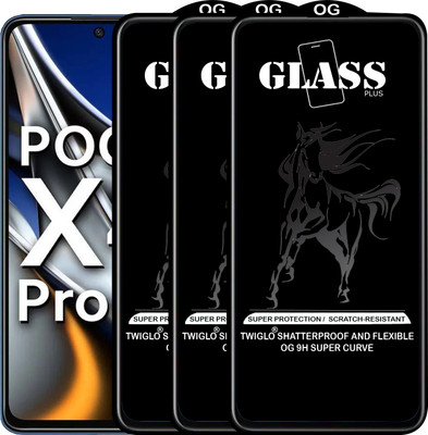 TWIGLO Edge To Edge Tempered Glass for REDMI POCO X4 PRO(Pack of 3)