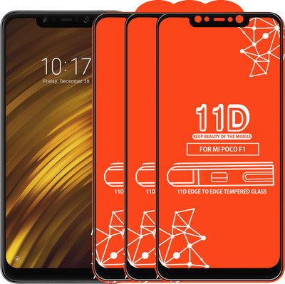 Qyist Edge To Edge Tempered Glass for POCO F1(Pack of 3)