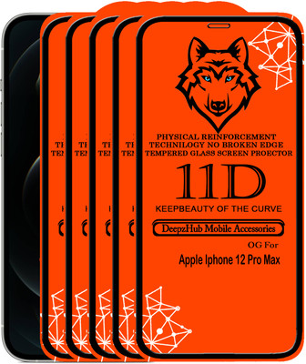 CRodible Edge To Edge Tempered Glass for iPhone 12 Pro Max(Pack of 5)