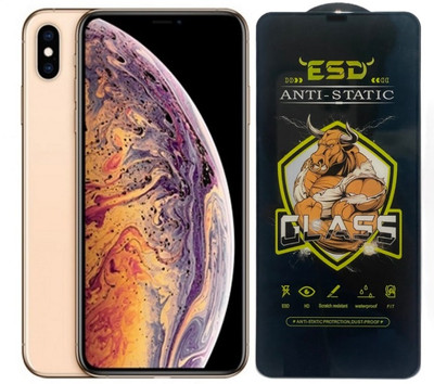 Resolute Edge To Edge Tempered Glass for Apple iPhone XS Max, ESD Tempered Glass, ESD Screen Protector, Anti Static, Screen Protector(Pack of 1)