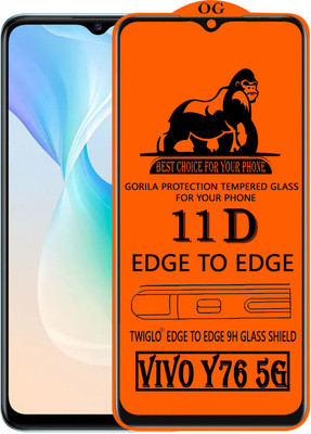 TWIGLO Edge To Edge Tempered Glass for VIVO Y76 5G(Pack of 1)