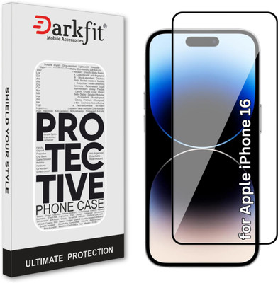 DARKFIT Edge To Edge Tempered Glass for Apple iPhone 16(Pack of 1)