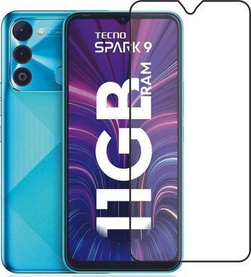 9H Edge To Edge Tempered Glass for Tecno Spark 9-With Edge To Edge Coverage And Easy Installation Kit For Smartphone(Pack of 1)