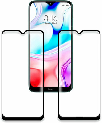 spaziogold Edge To Edge Tempered Glass for Redmi 8(Pack of 2)