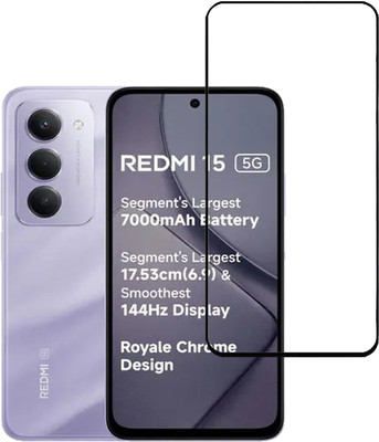 KARTRAY Edge To Edge Tempered Glass for Mi Redmi 15 5G(Pack of 1)