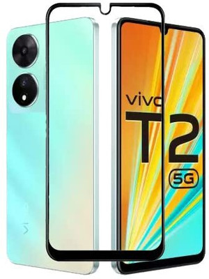 1DOLLAR Edge To Edge Tempered Glass for Vivo T2 5G-Full Screen Scratch Guard Glass With Easy Applicator Kit(Pack of 1)