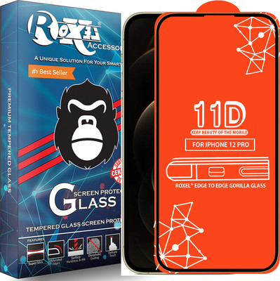Roxel Edge To Edge Tempered Glass for Iphone 12 Pro(Pack of 1)