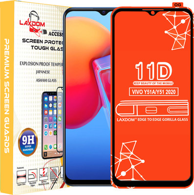 Laxdom Edge To Edge Tempered Glass for VIVO Y51 2020(Pack of 1)