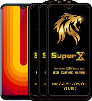 PFOAM Edge To Edge Tempered Glass for VIVO Y15(Pack of 3)
