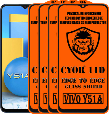 CYOR Edge To Edge Tempered Glass for VIVO Y51A(Pack of 4)