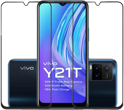 SNMART Edge To Edge Tempered Glass for Vivo Y21T(Pack of 2)