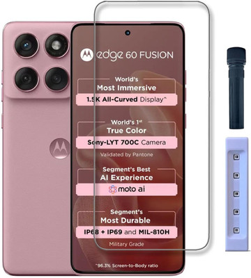 Flipkart SmartBuy Edge To Edge Tempered Glass for moto edge 60 FUSION, edge 60 FUSION(Pack of 1)
