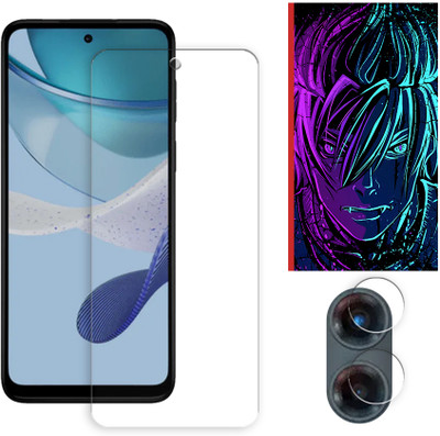 SOMTONE Edge To Edge Tempered Glass for Motorola Moto G (2023) 5G Tempered Glass Screen Protector | Anti-Scratch | Edge to Edge Full Coverage | 9H Hardness (1 FRONT SCREEN GUARD + 1 CAMERA LENS PROTECTOR + 1 FREE BACK EMBOSSED SKIN002)(Pack of 1)