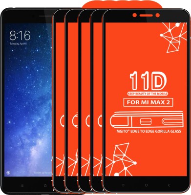 MGito Edge To Edge Tempered Glass for Mi Max 2(Pack of 5)